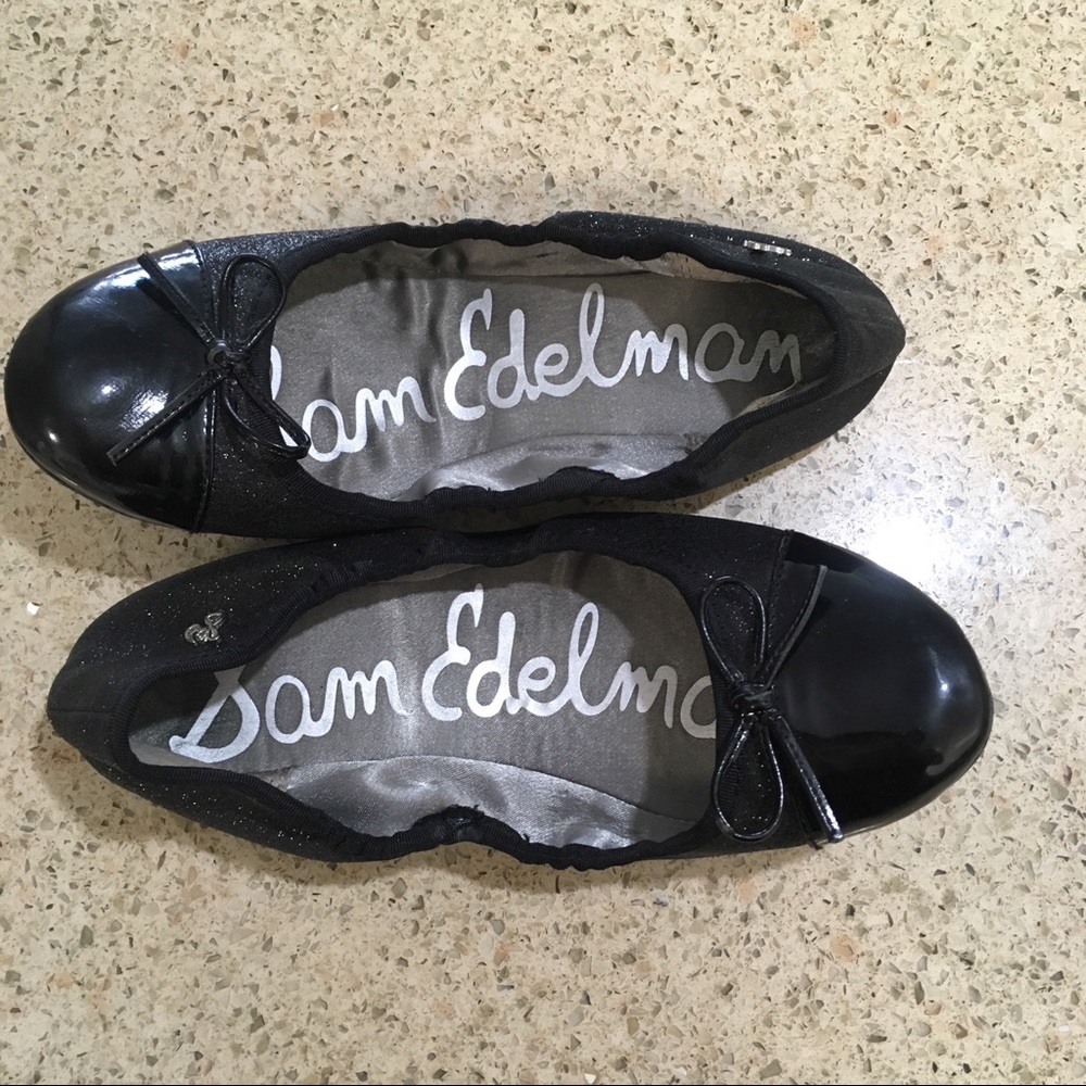 Sam Edelman black glitter Felicia ballet flats!